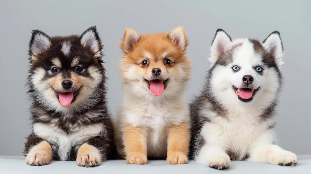 mangceo A pomsky cub sitting in front of a Pomeranian and a hus 4ae8bc1b 74df 4ba0 9484 95fb3c56f094.png